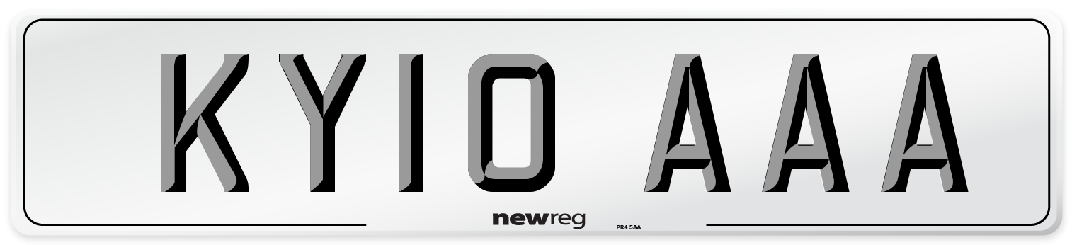 KY10 AAA Number Plate from New Reg